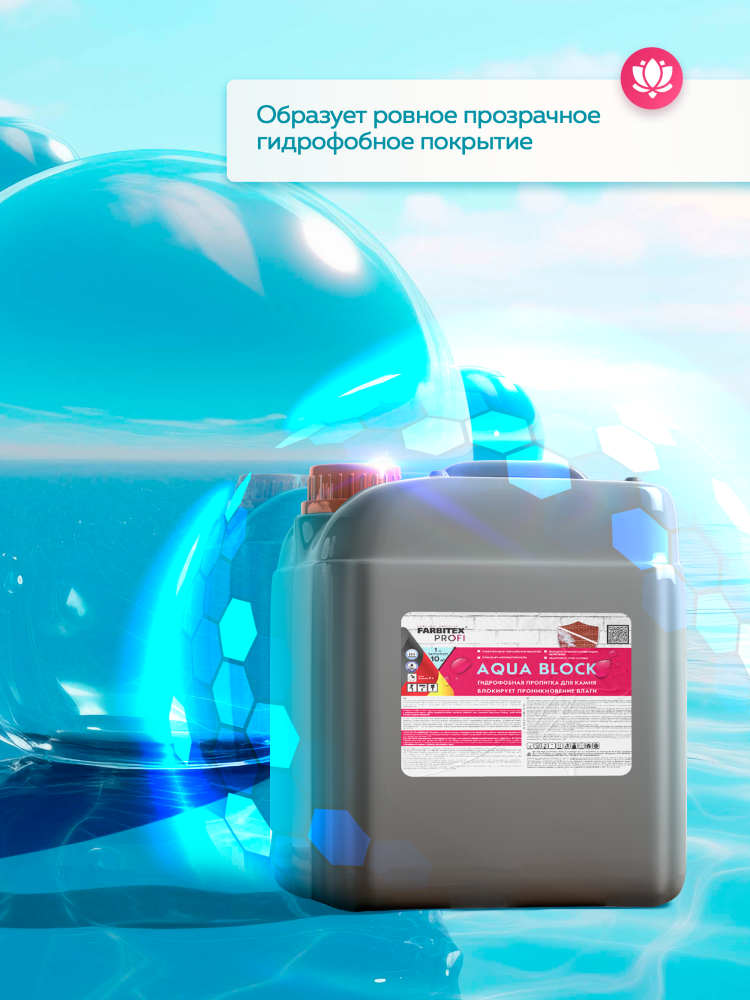 Грунтовка по минеральным поверхностям Aqua BLOCK (Аква Блок) FARBITEX PROFI