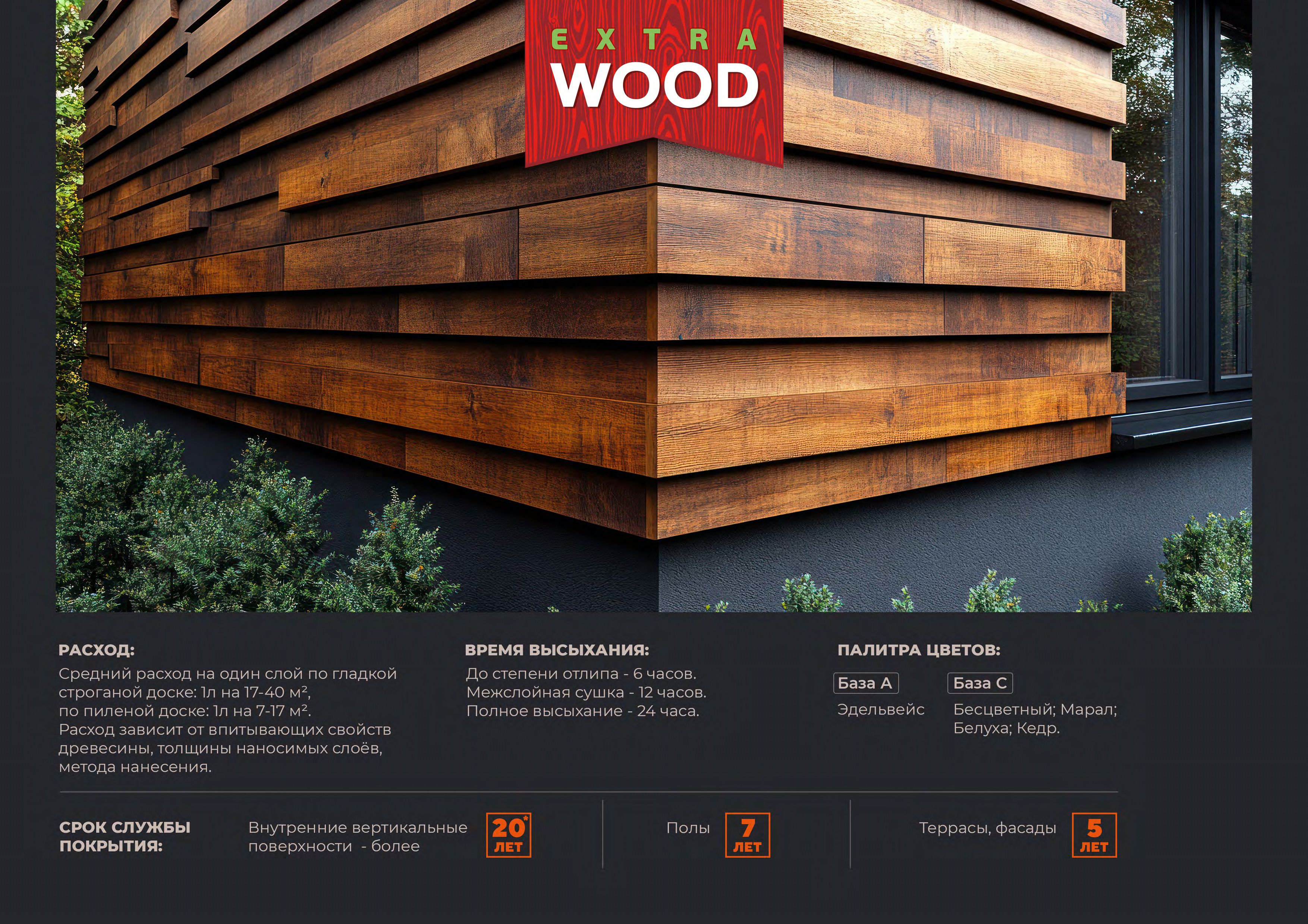 АЛТАЙ. Масло-бальзам универсальный деревозащитный WOOD EXTRA