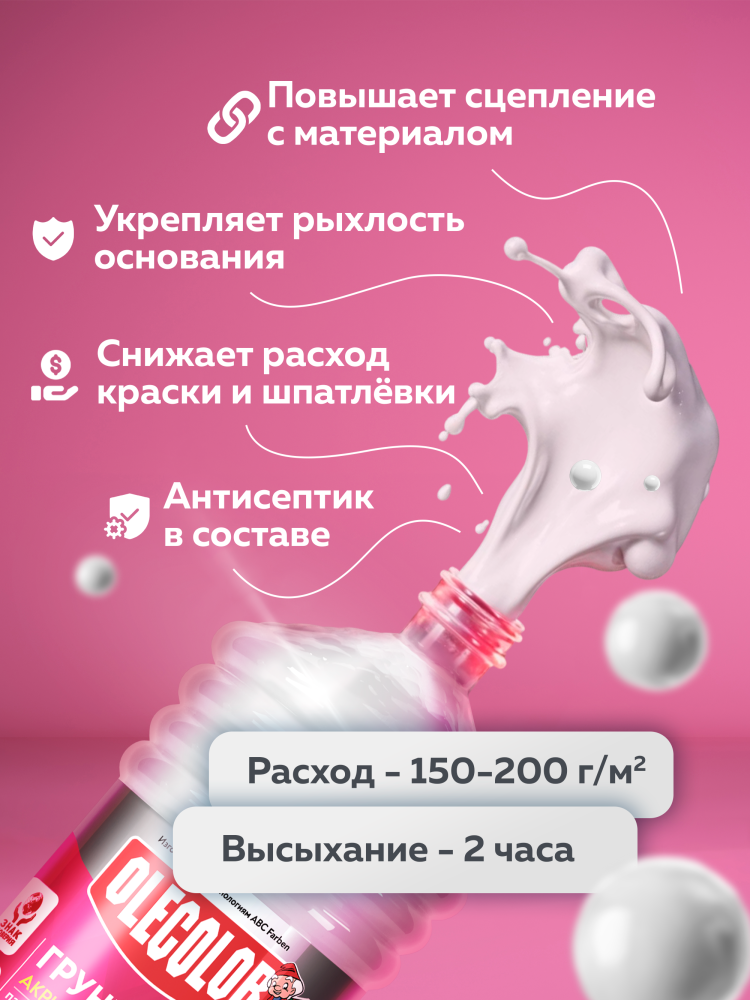 Грунтовка акриловая для внутренних работ OLECOLOR
