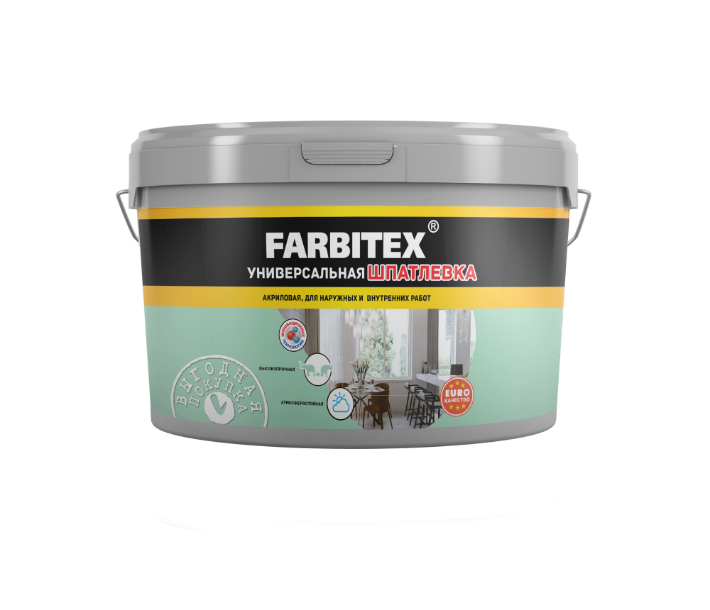 Шпатлевка акриловая для наружных и внутренних работ FARBITEX
