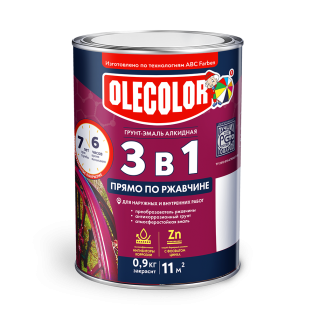 Грунт-эмаль по ржавчине 3 в 1 OLECOLOR