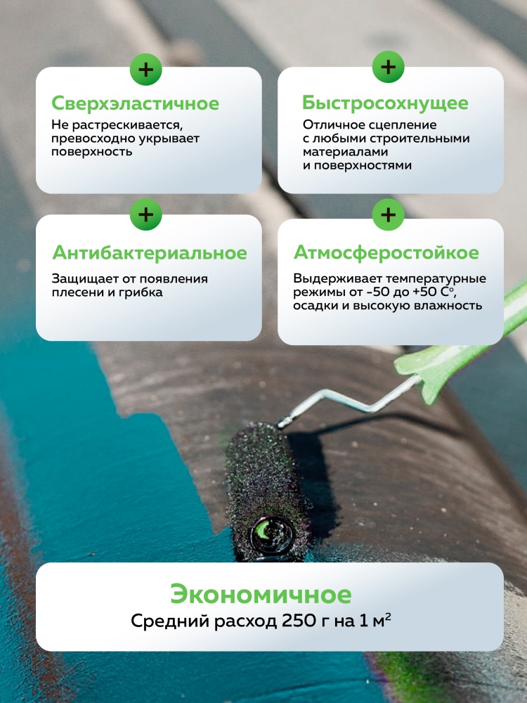 Краска акриловая для гидроизоляции Жидкая резина FARBITEX PROFI