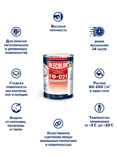 Грунтовка ГФ-021 OLECOLOR