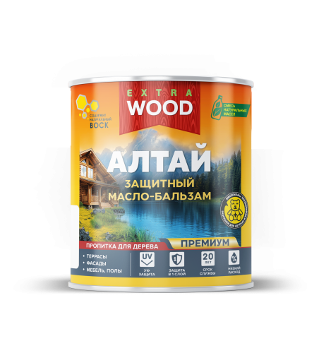 АЛТАЙ. Масло-бальзам универсальный деревозащитный WOOD EXTRA 