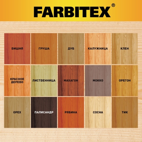 Морилка деревозащитная водная FARBITEX