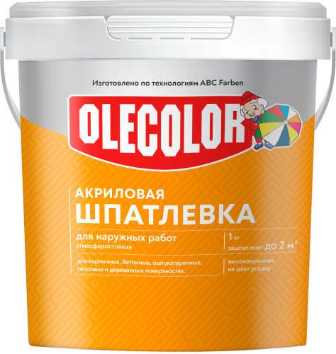 Шпатлевка акриловая для наружных работ OLECOLOR