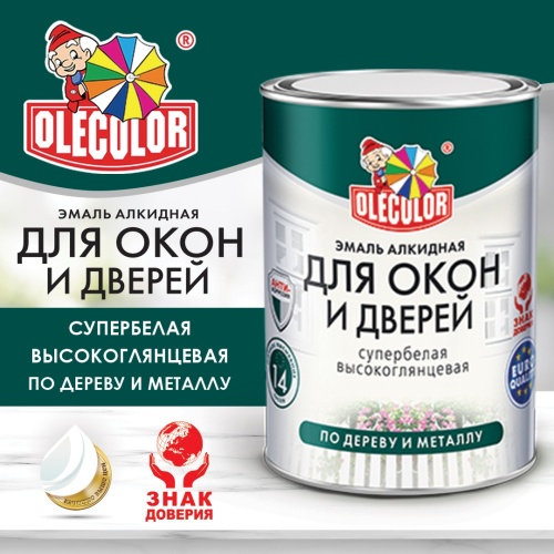 Эмаль для окон и дверей белый OLECOLOR