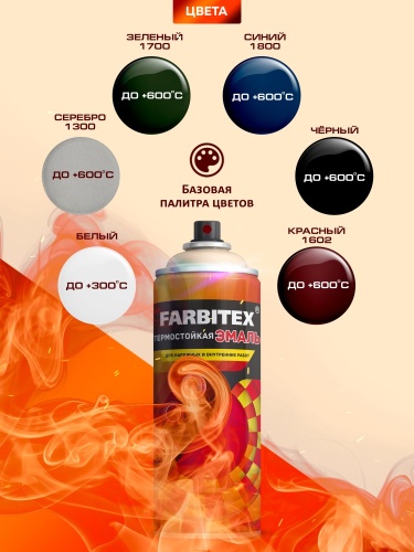 Эмаль акриловая термостойкая FARBITEX