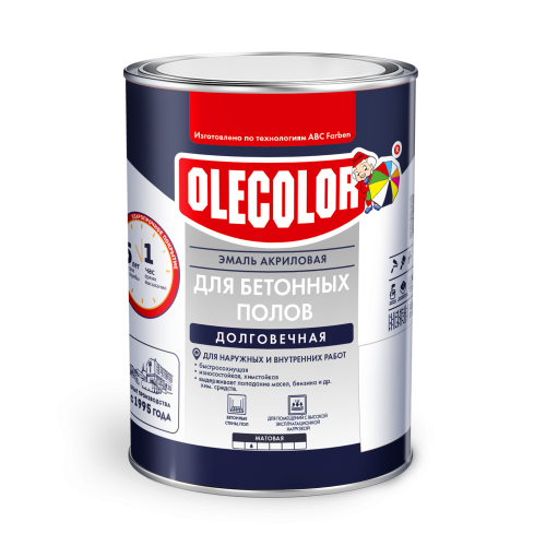 Эмаль для бетонных полов алкидно-уретановая OLECOLOR