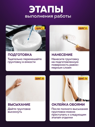 Грунтовка под обои акриловая укрывающая белая FARBITEX PROFI